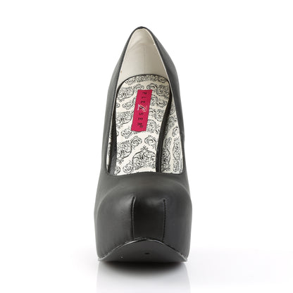 teeze 06w large size ladies shoes pleaser heels for men platform blk faux leather