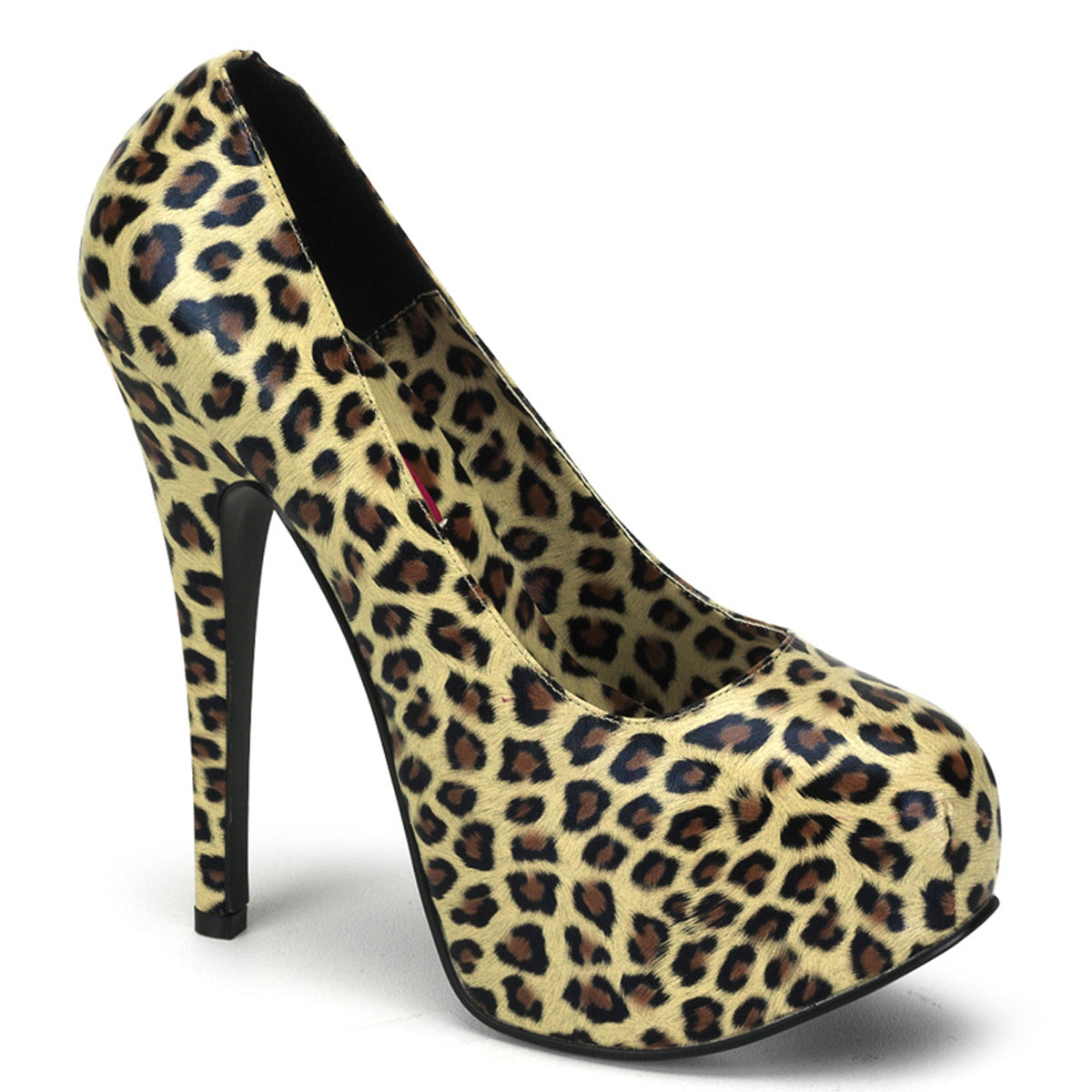 TEEZE-35 Pin Up Girl Shoes Bordello Shoes Cheetah Print Pu
