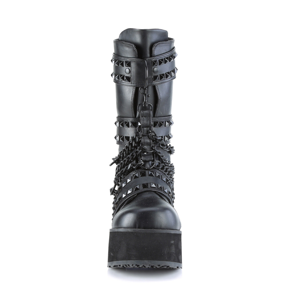 TRASHVILLE-138 Demonia Black Vegan Leather Unisex Platform Shoes & Boots [Demonia Cult Alternative Footwear]