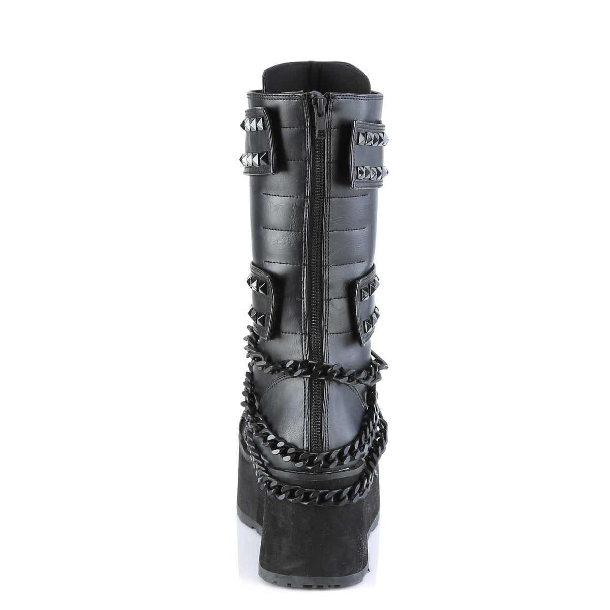 TRASHVILLE-138 Demonia Black Vegan Leather Unisex Platform Shoes & Boots [Demonia Cult Alternative Footwear]