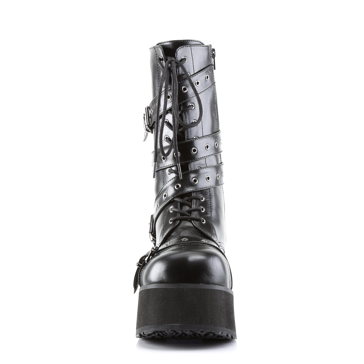 TRASHVILLE-205 Demonia Black Vegan Leather Unisex Platform Shoes & Boots [Demonia Cult Alternative Footwear]