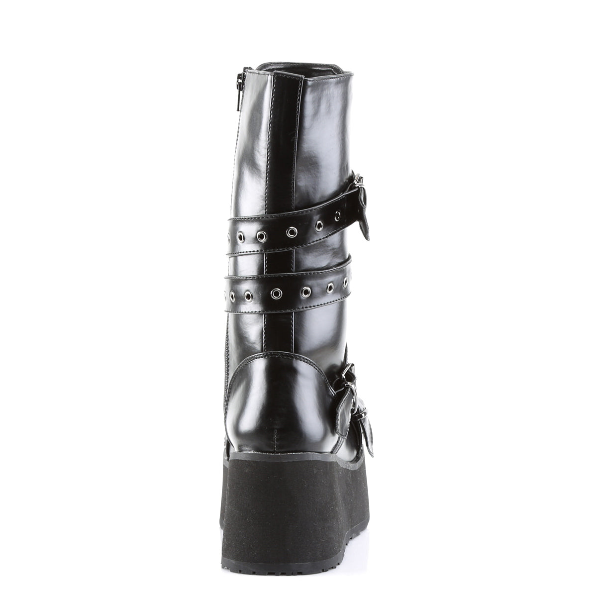 TRASHVILLE-205 Demonia Black Vegan Leather Unisex Platform Shoes & Boots [Demonia Cult Alternative Footwear]