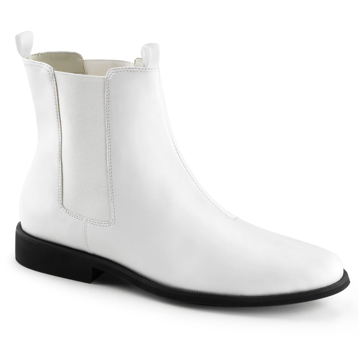 TROOPER-12 Fancy Dress Costume Funtasma Men's Boots Wht Pu