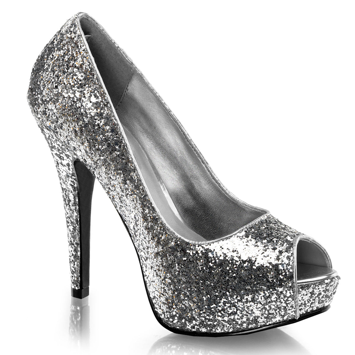TWINKLE-18G Exotic Dancing Fabulicious Shoes Slv Glitter