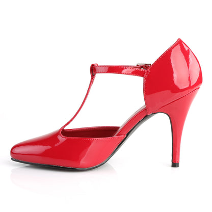 VANITY-415 Pleaser Red Patent Sexy Single Sole Shoes (Fetish Footwear)