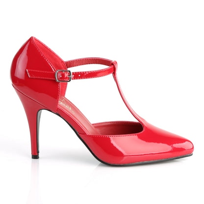 VANITY-415 Pleaser Red Patent Sexy Single Sole Shoes (Fetish Footwear)