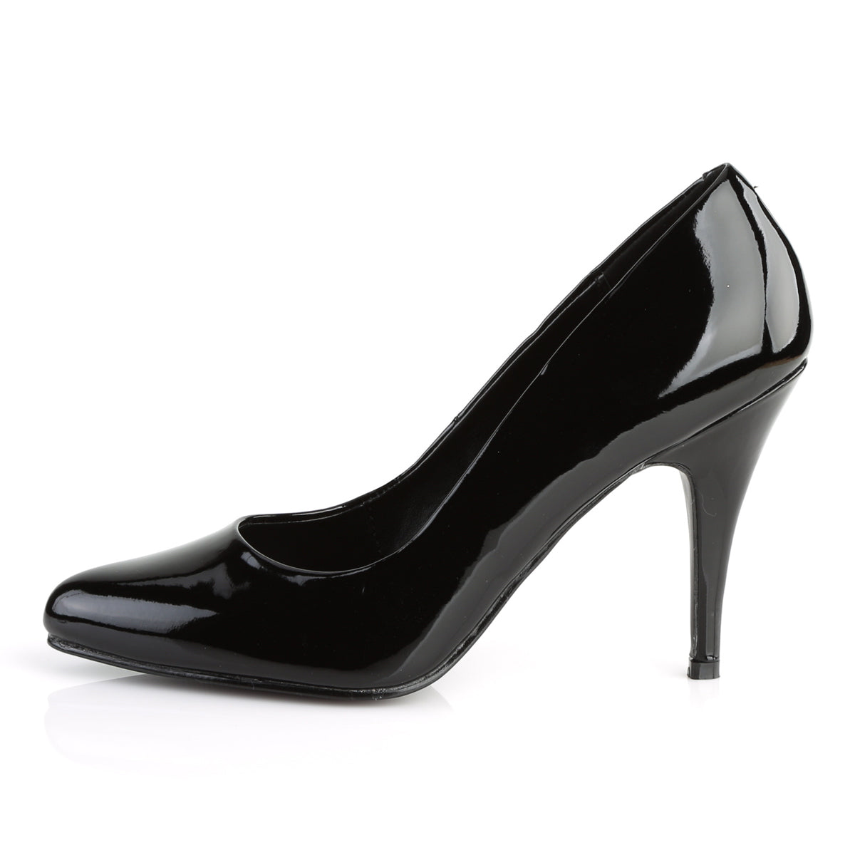 VANITY-420 Pleaser Black Patent Single Sole Shoes [Fetish Shoes]