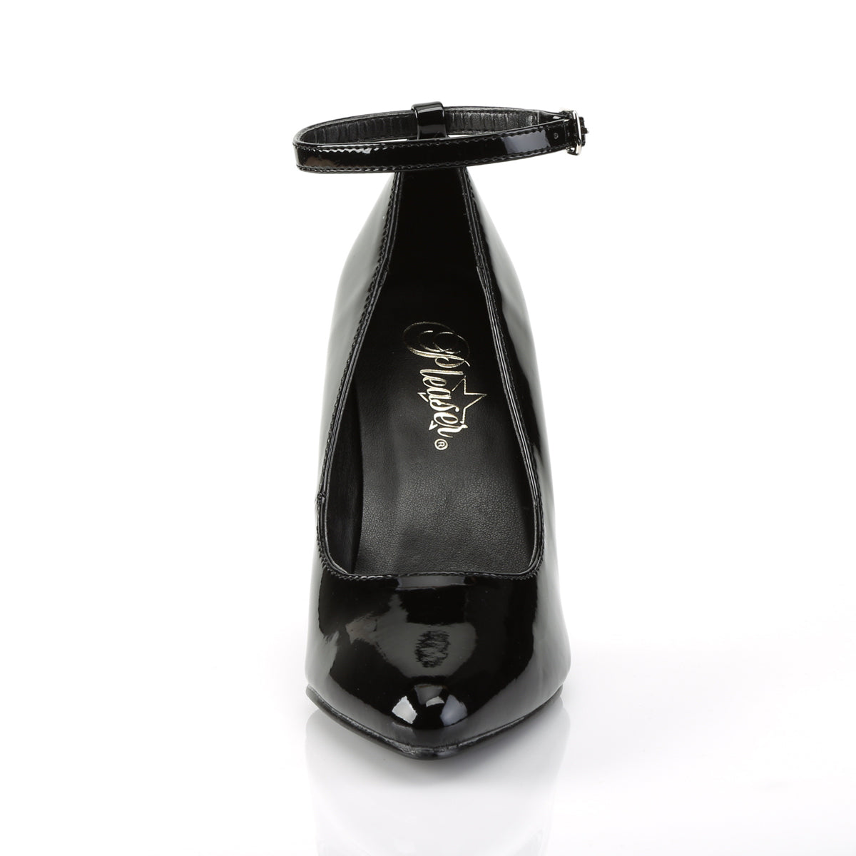 VANITY-431 Pleaser Black Patent Single Sole Shoes [Fetish Shoes]