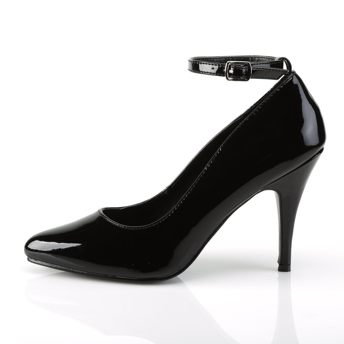 VANITY-431 Pleaser Black Patent Single Sole Shoes [Fetish Shoes]