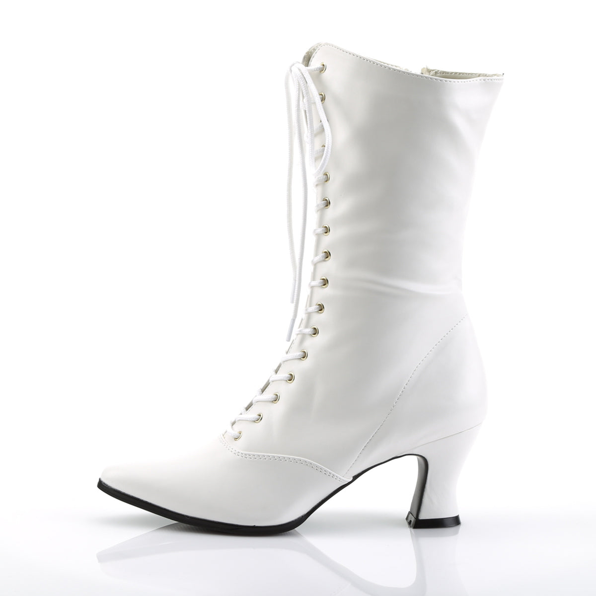 VICTORIAN-120 Fancy Dress Costume Funtasma Women's Boots White Pu