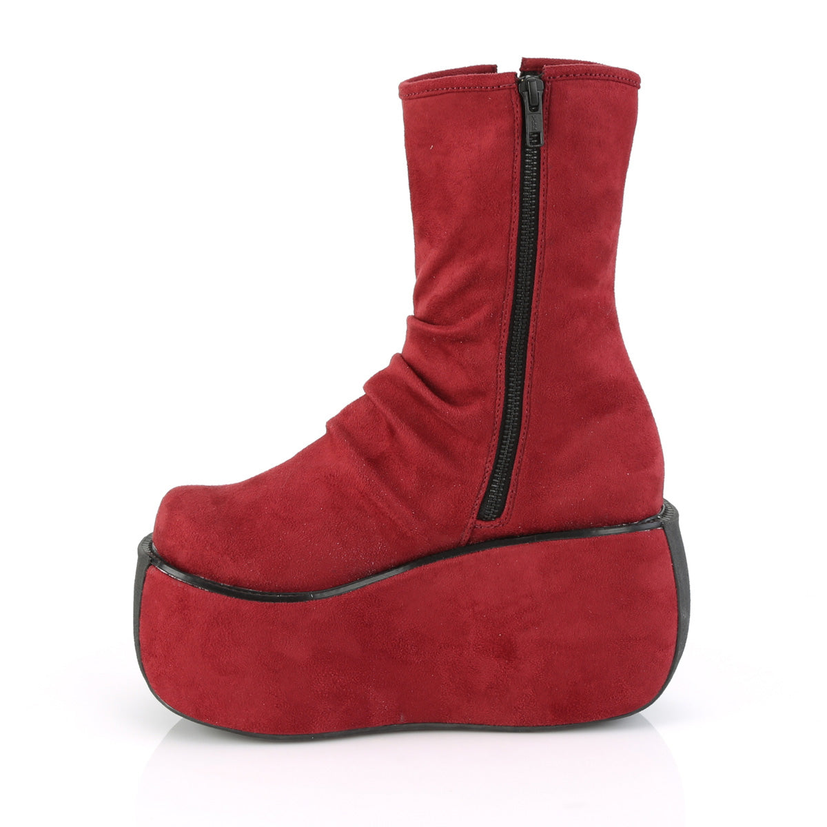 VIOLET-100 Demonia Burgundy Faux Suede Women's Ankle Boots [Alternative Footwear]