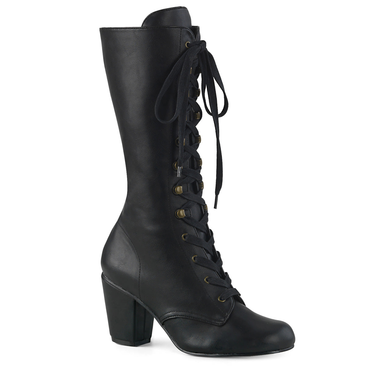 VIVIKA-205 Alternative Footwear Demonia Women's Mid-Calf & Knee High Boots Blk Vegan Leather