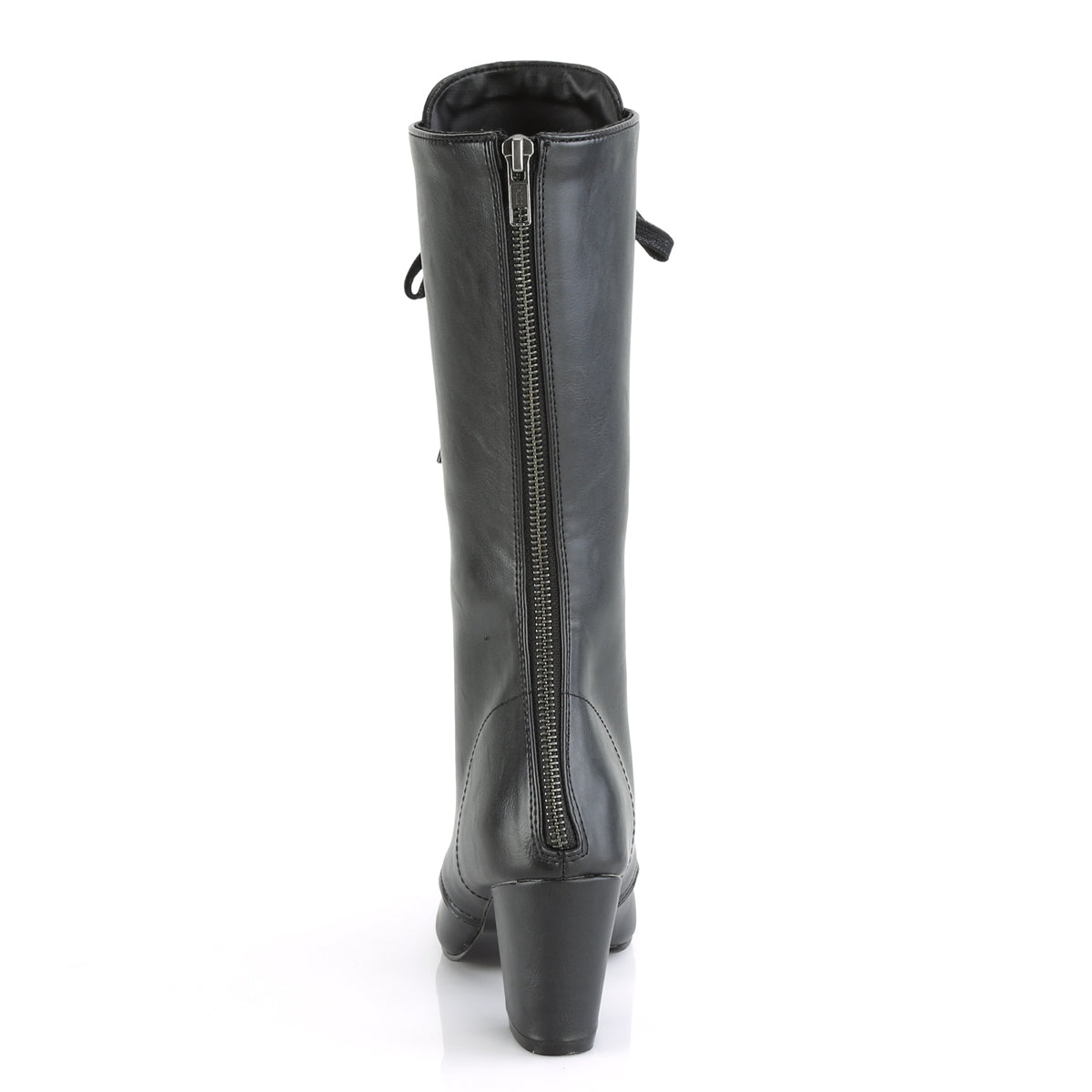 VIVIKA-205 Demonia Black Vegan Leather Women's Mid-Calf & Knee High Boots [Demonia Cult Alternative Footwear]