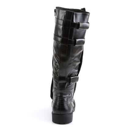 WALKER-130 Fancy Dress Costume Funtasma Men's Boots Black Pu