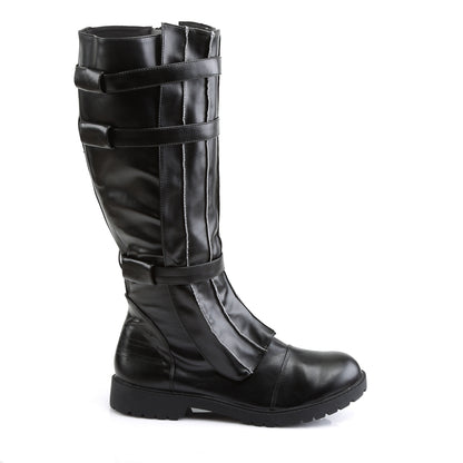 WALKER-130 Fancy Dress Costume Funtasma Men's Boots Black Pu