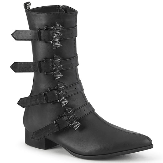 WARLOCK-110-B Alternative Footwear Demonia Unisex Platform Shoes & Boots Blk Vegan Leather