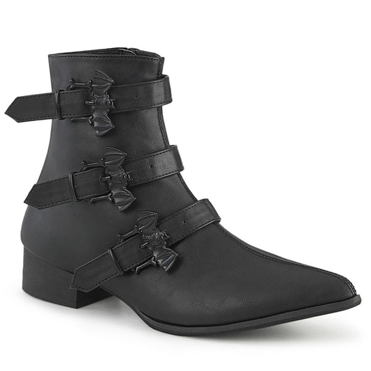 WARLOCK-50-B Alternative Footwear Demonia Unisex Platform Shoes & Boots Blk Vegan Leather