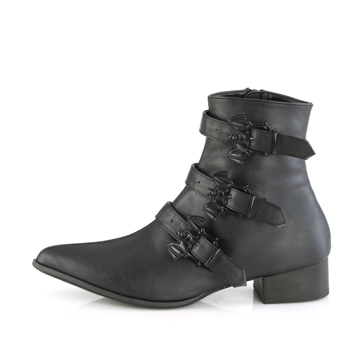 WARLOCK-50-B Demonia Black Vegan Leather Unisex Platform Shoes & Boots [Demonia Cult Alternative Footwear]