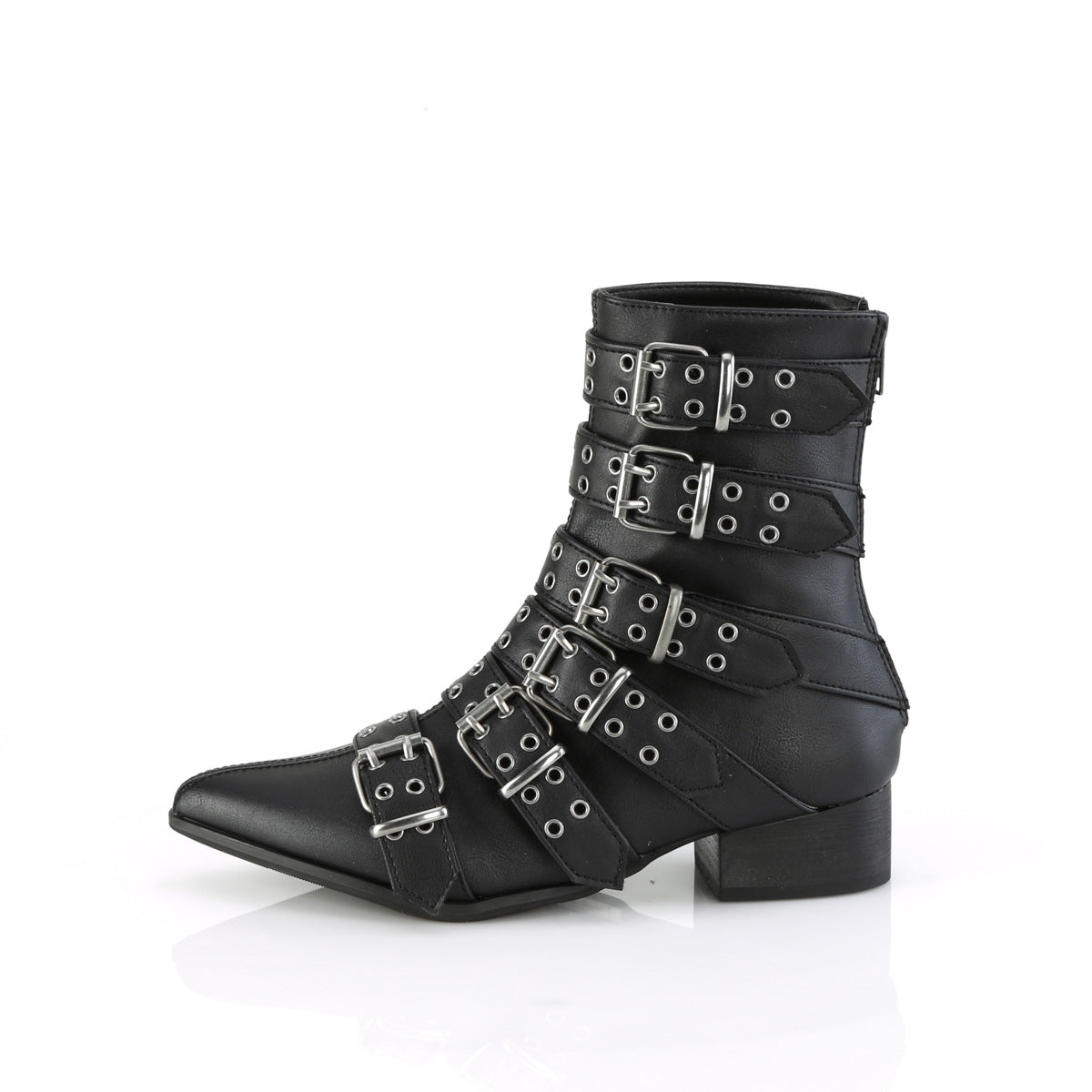 WARLOCK-70 Demonia Black Vegan Leather Unisex Platform Shoes & Boots [Demonia Cult Alternative Footwear]