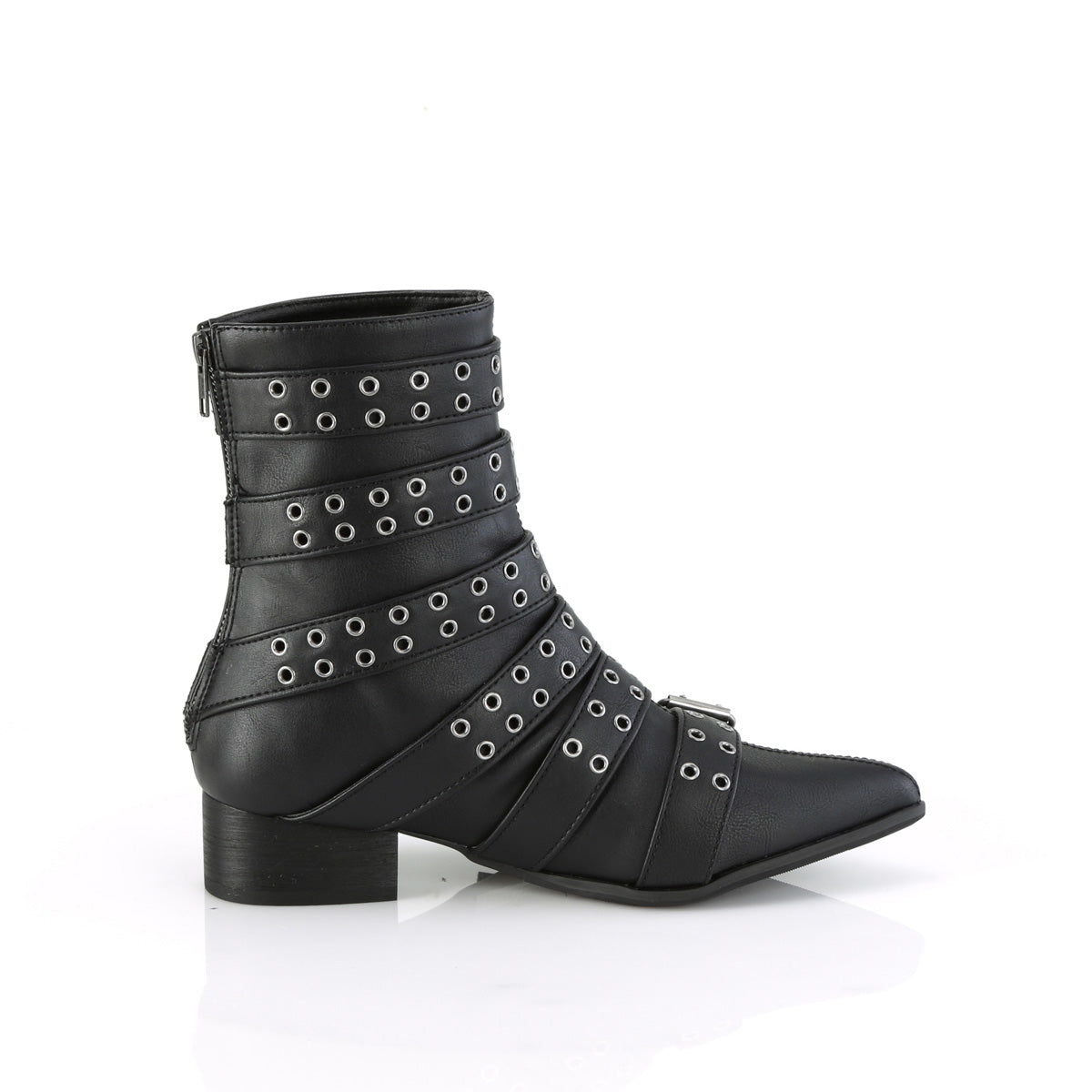 WARLOCK-70 Demonia Black Vegan Leather Unisex Platform Shoes & Boots [Demonia Cult Alternative Footwear]