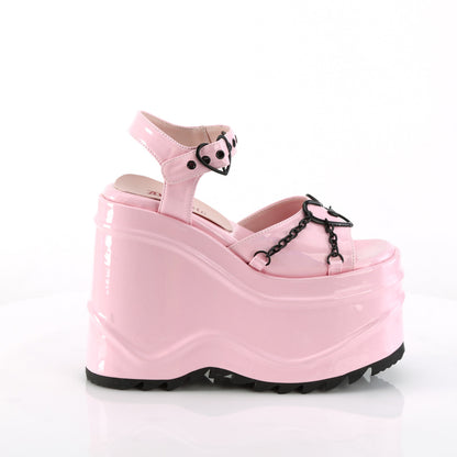 WAVE-09 DemoniaCult Baby Pink Hologram Sexy Women's Sandals (Alternative Footwear)