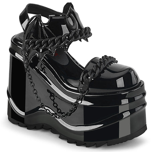 WAVE-20 Alternative Footwear Demonia Women's Sandals Blk Pat