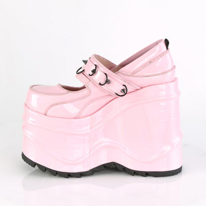 WAVE-48 DemoniaCult Baby Pink Hologram Sexy Women's Heels & Platform Shoes (Alternative Footwear)