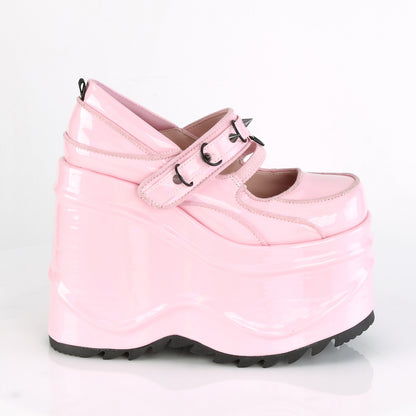 WAVE-48 DemoniaCult Baby Pink Hologram Sexy Women's Heels & Platform Shoes (Alternative Footwear)