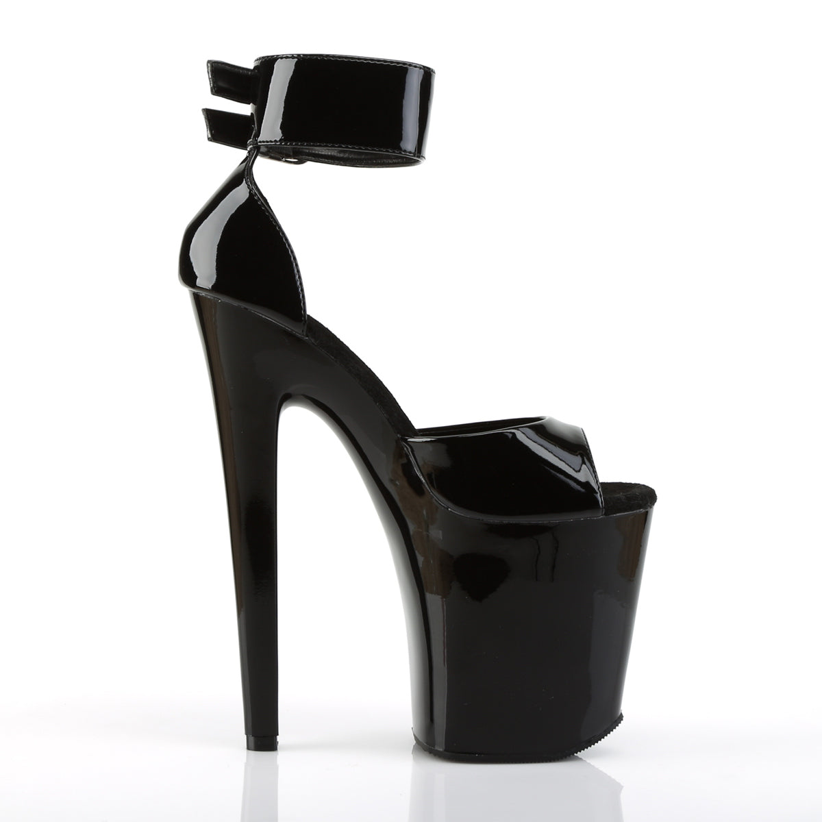 XTREME-875 Pleaser Black Patent Platform Shoes [Exotic Dancing Shoes]